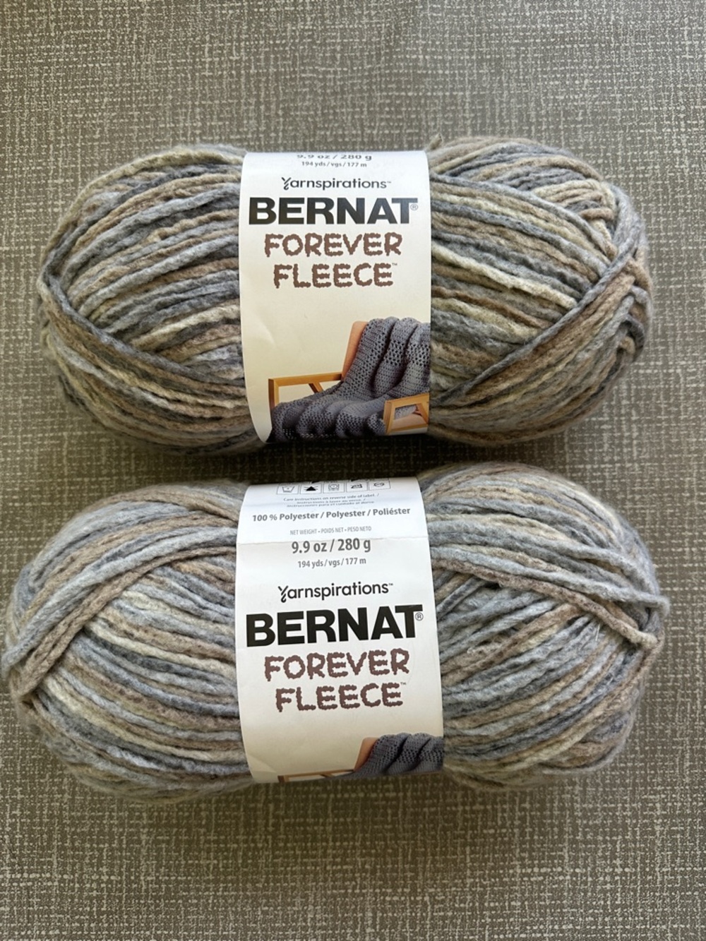 Bernat Yarnspirations Forever Fleece Branch 166061 Two Skeins Super Bulky 6